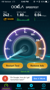 We installed a Cell Phone Signal Booster at a customer in Columbus, Ohio. This image is when the Mobile Phone Signal Amplifier is powered down.